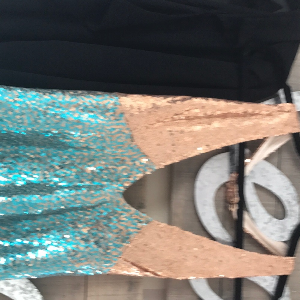 Blue and Gold Ombré Dress 👗